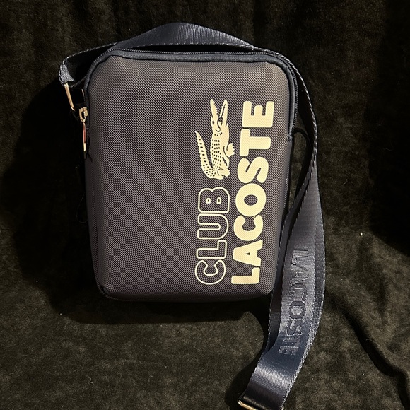 NWOT Lacoste Unisex Dark Blue Messenger Bag